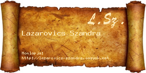 Lazarovics Szandra névjegykártya